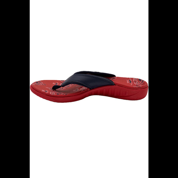Spenco Orthotic Thong Sandals Yumi Americana Navy/Red - Medium - Picture 4 of 4
